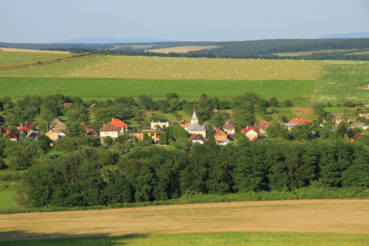 Pohľad na Paňovce a okolitú krajinu
